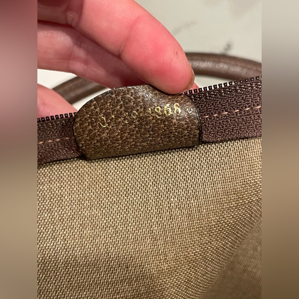 NWOT GUCCI Vintage GG Brown Monogram Canvas and Leather XL Travel 90s Tote Bag - Picture 5 of 10